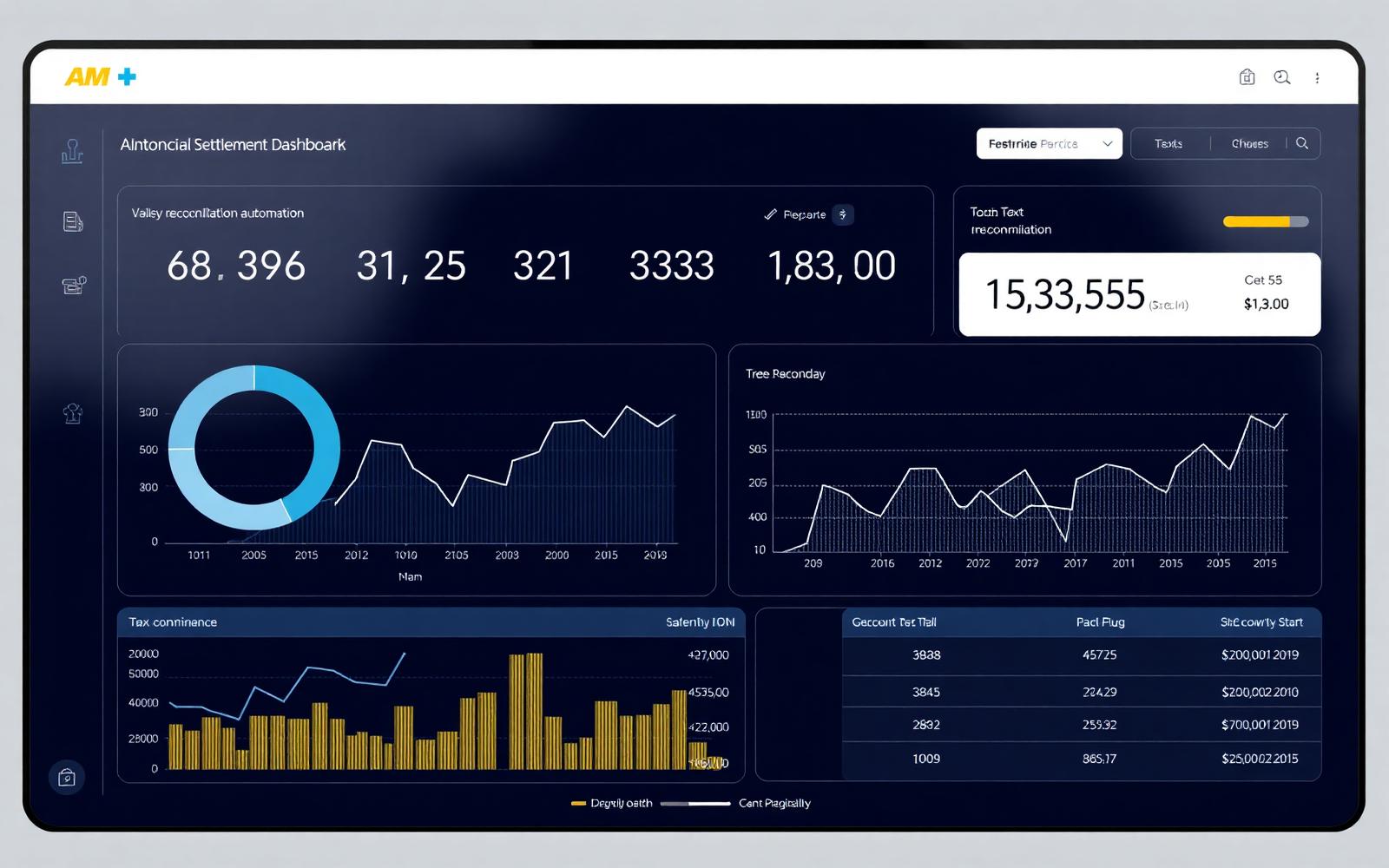 Automated settlement and compliance dashboard
